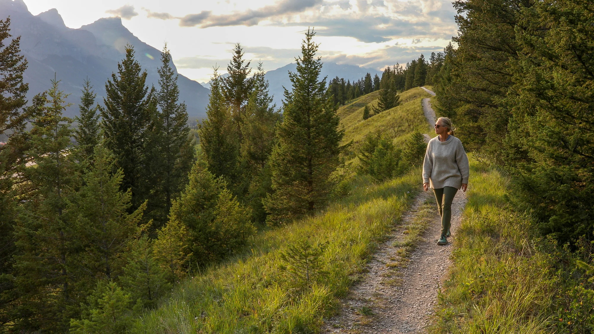 Woman hiking