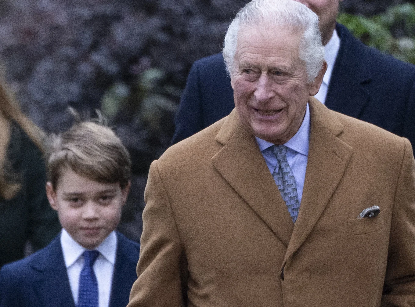 Prince George and King Charles on Christmas