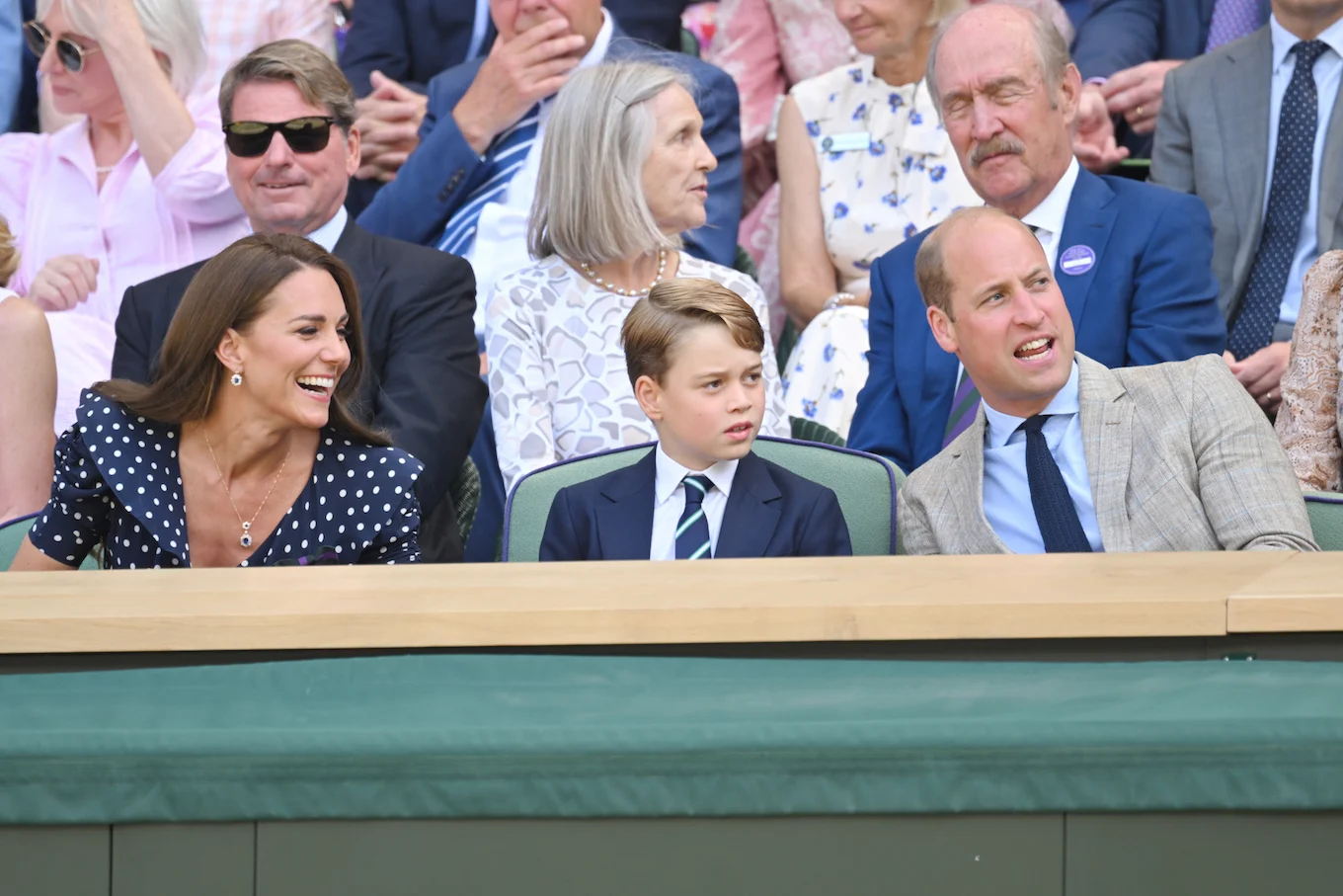 Kate Middleton, Prince George, and Prince William at Wimbledon