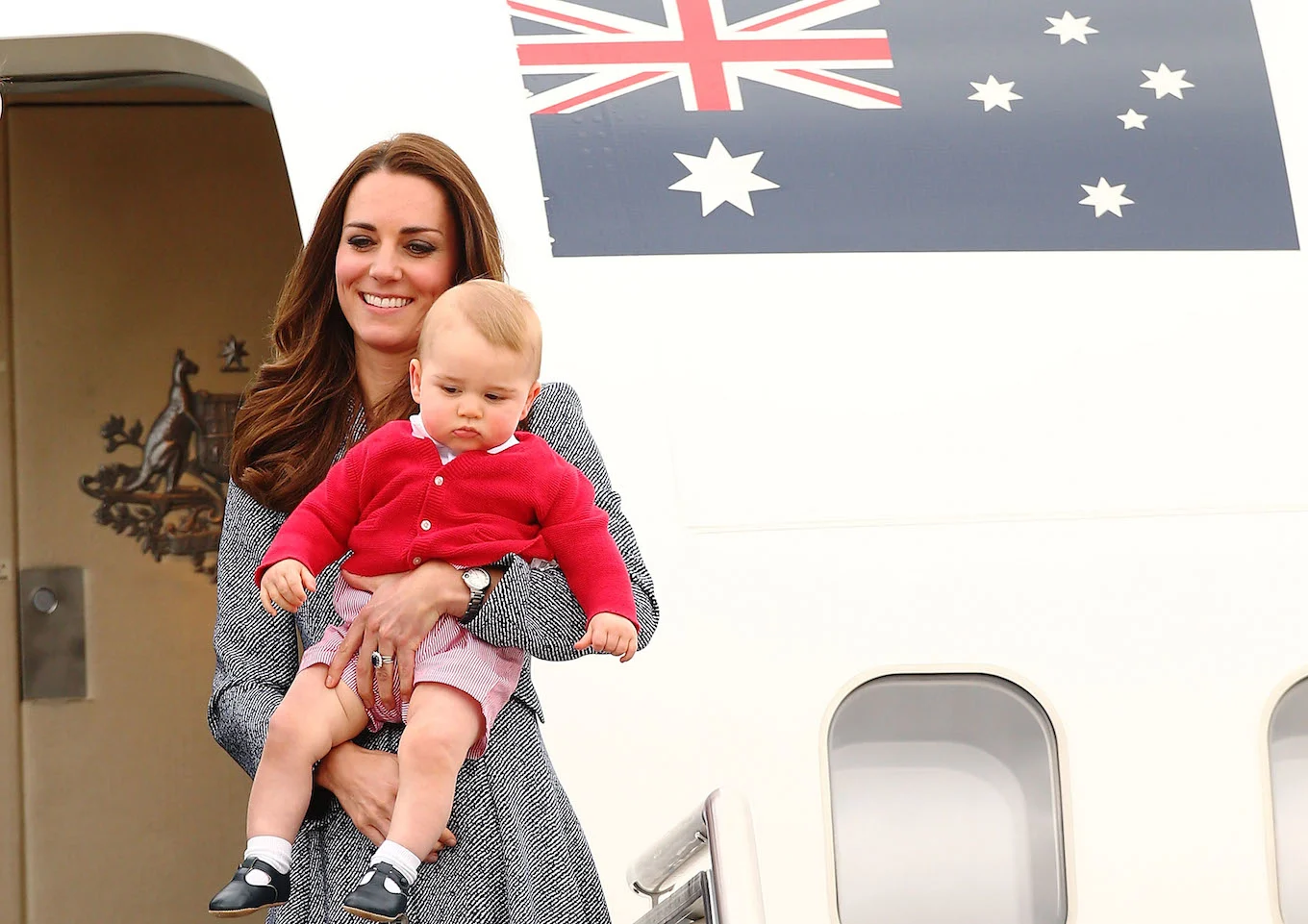 Prince George and Kate Middleton in Australia