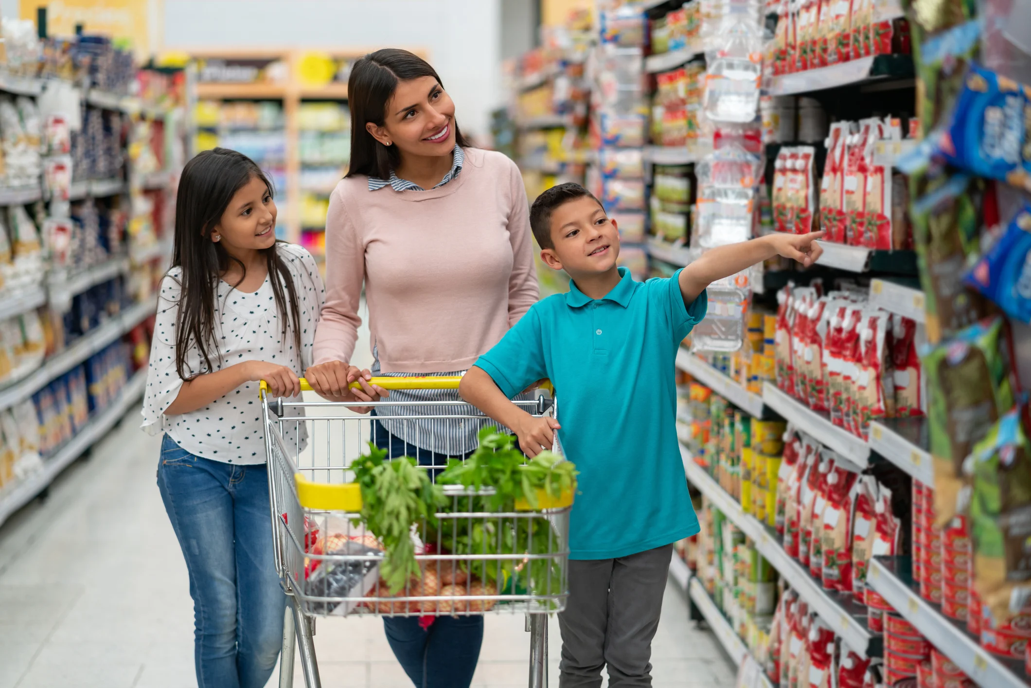 grocery shopping with kids