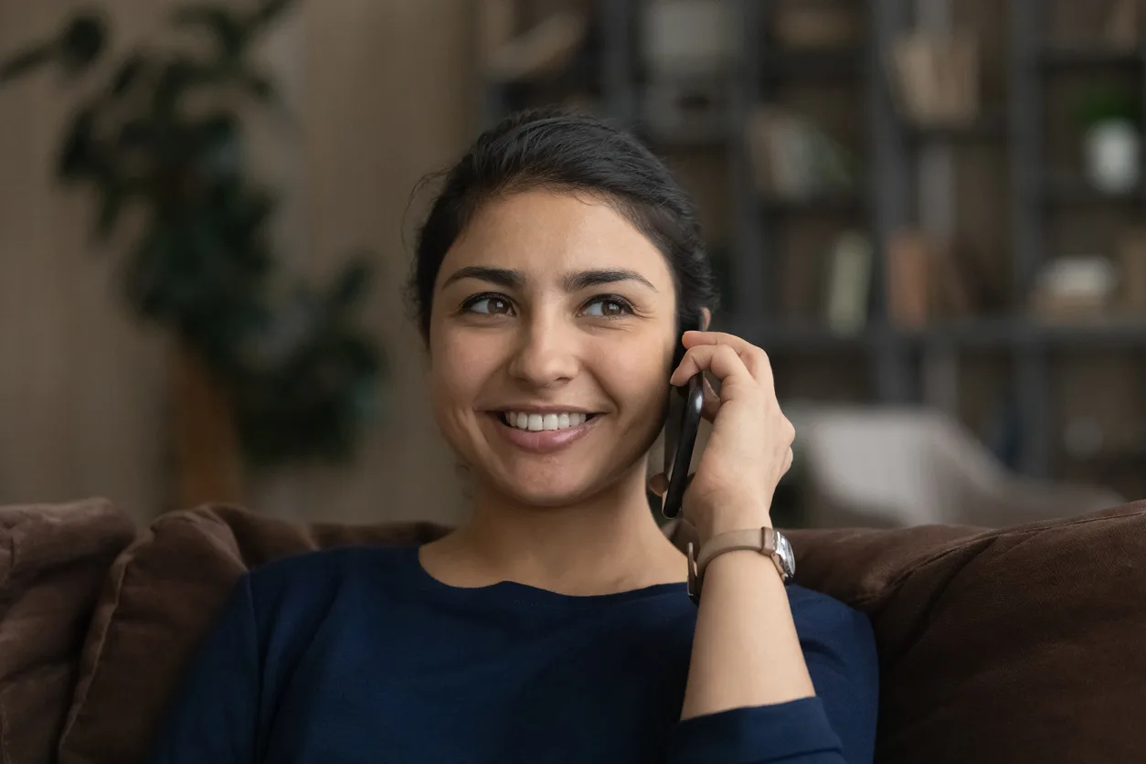 woman on phone