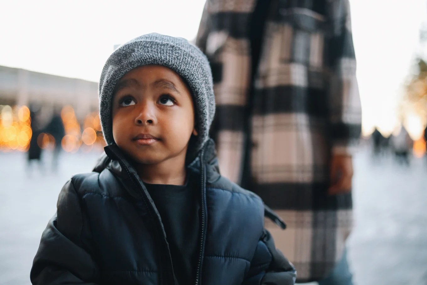 young boy child in a hat