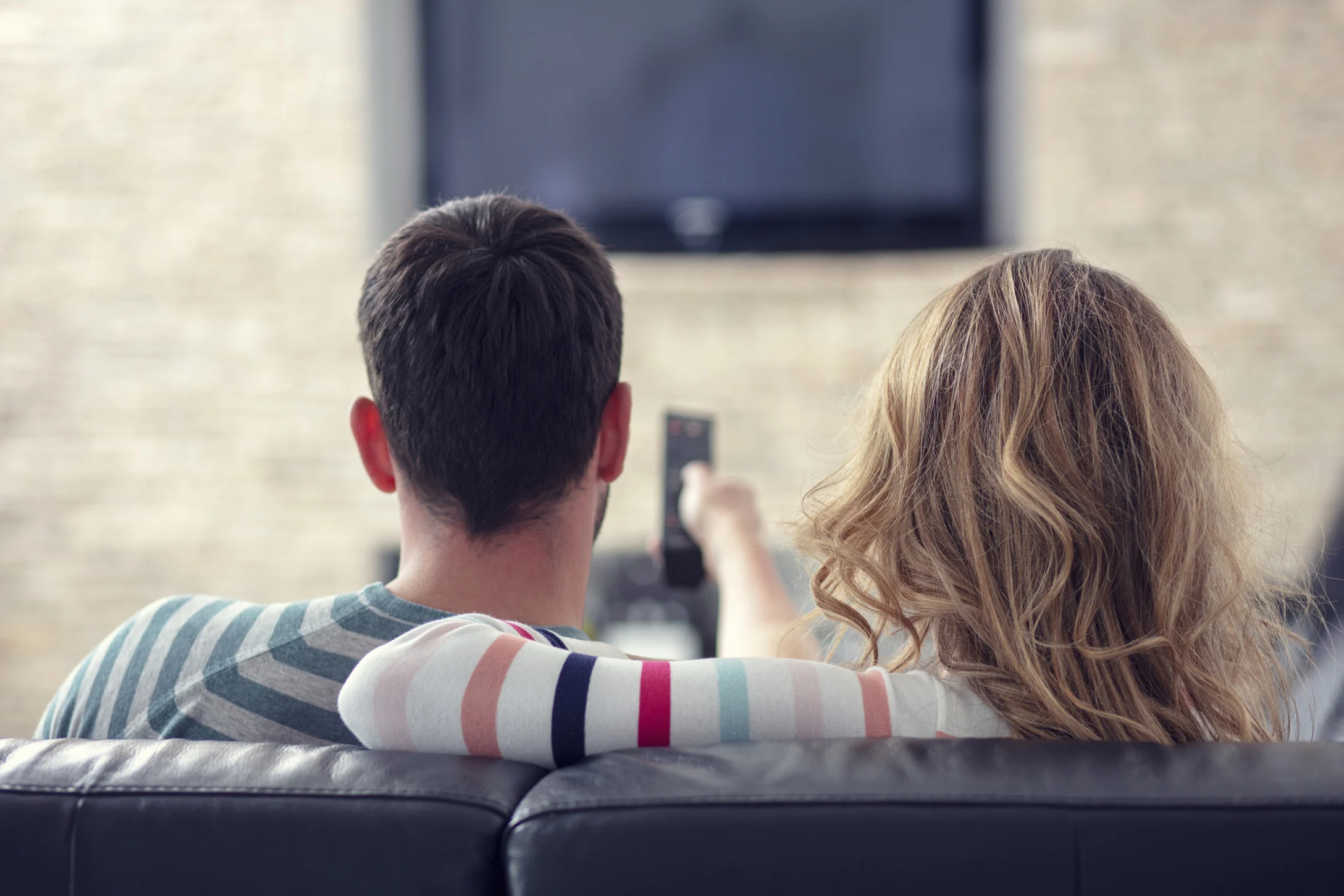 couple watching TV together