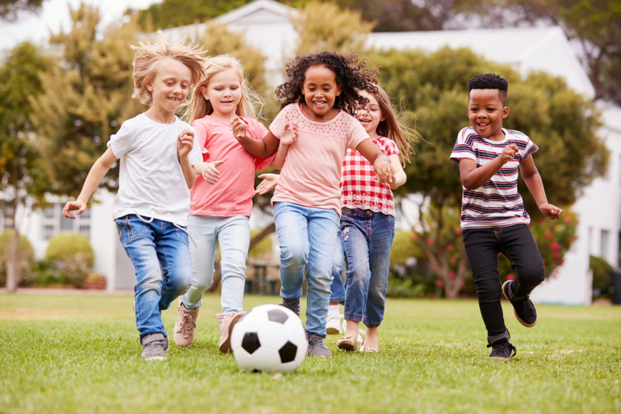 kids playing soccer