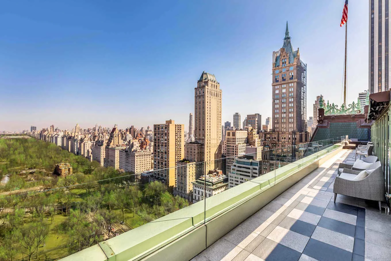 penhouse Plaza Hotel terrace view