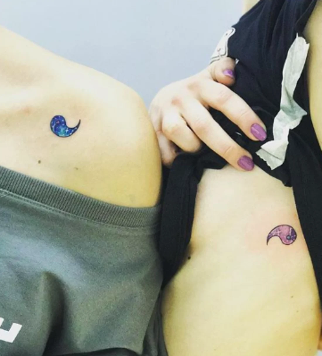 Galaxy Yin & Yang Tattoos