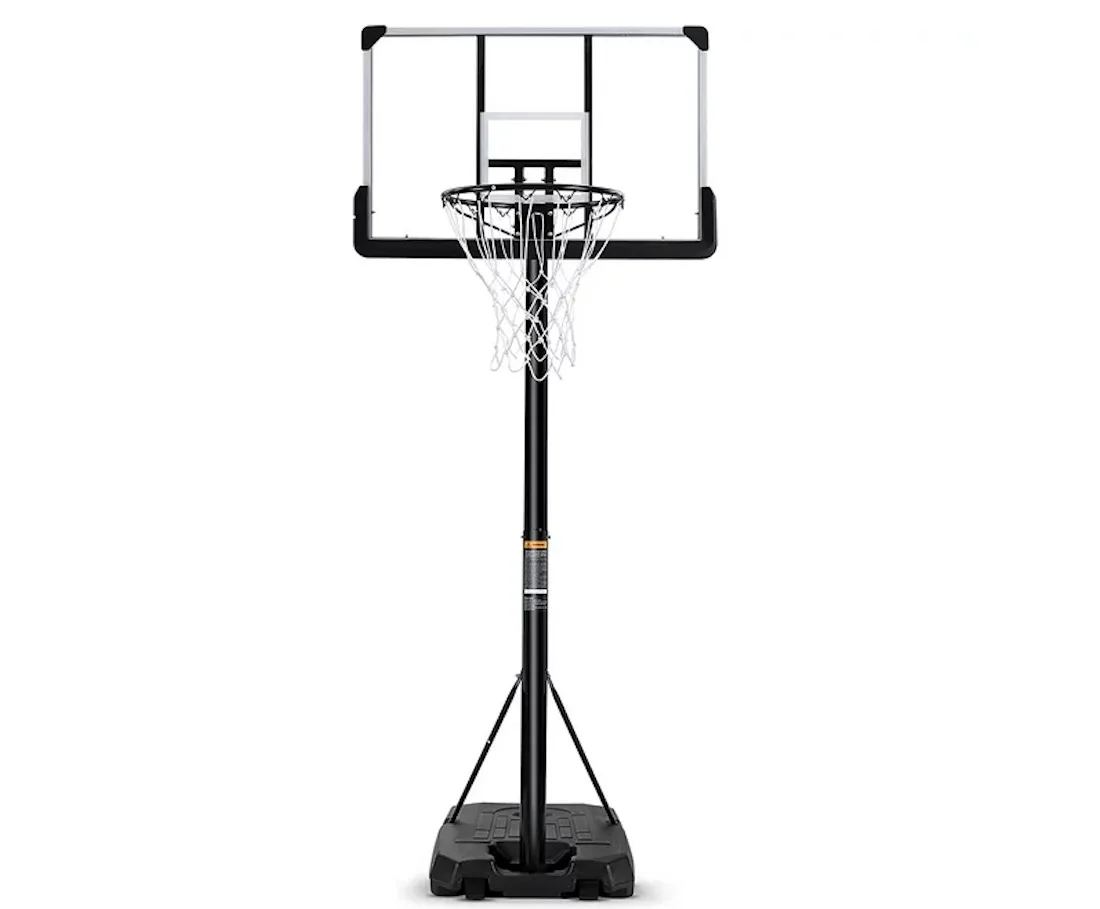 NBA 54" Adjustable In-Ground Basketball Hoop with Tempered Glass Backboard